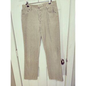 American Eagle AE Cords Beige Corduroy Button Fly Straight Leg (Size 8) 31x30